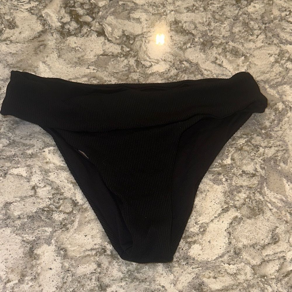 🖤 L*Space Ribbed Bikini Bottoms – Black, Size XS